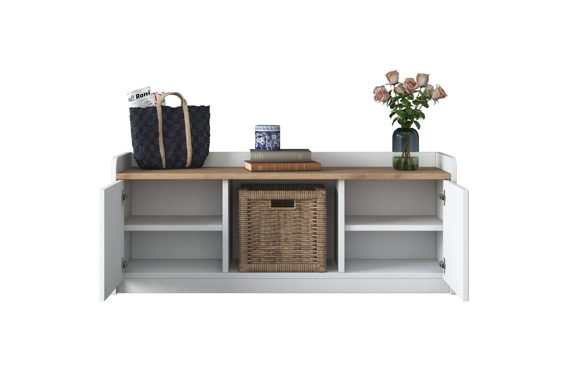 Caraway Skobenk 120x45 cm Hvit/Brun