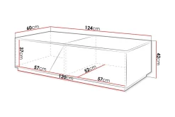 Carbost Soffbord 60 cm White