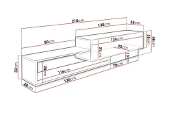 Carbost TV-skap 210 cm