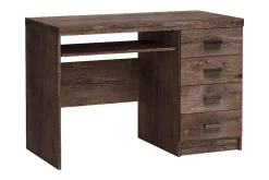 Castillia Skrivebord 120 cm med Oppbevaring 4 Skuffer + Hyll