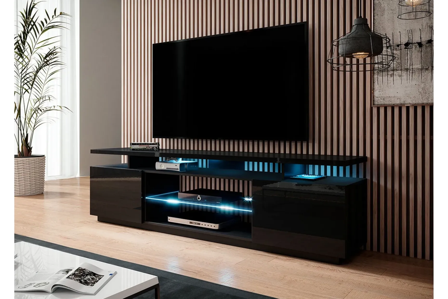Ceasar TV-benk 180 cm med LED