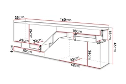 Ceelias Tv-benk 160 cm