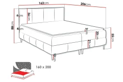 Celestine Oppbevaringsseng 160x200 cm