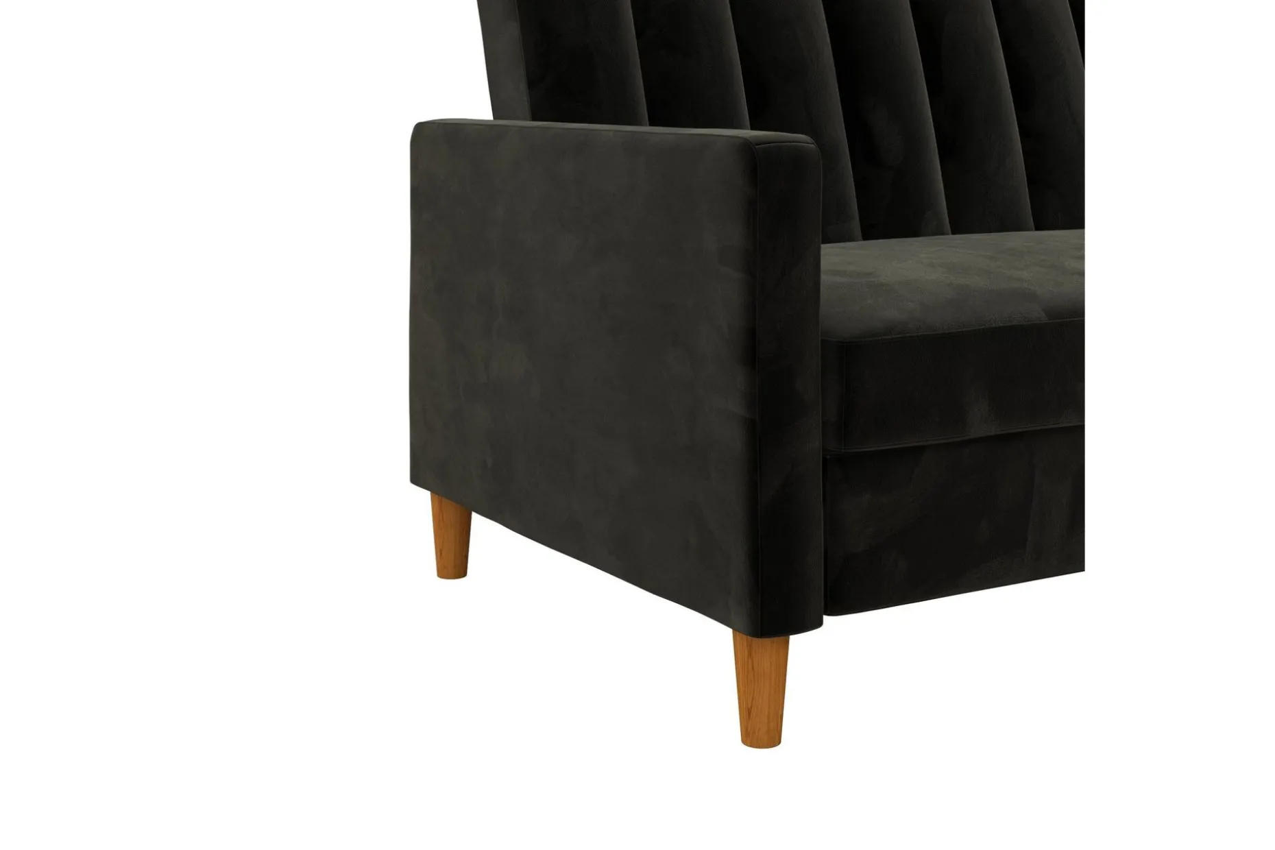 Celine 3-sits Divansovesofa Fløyel/Svart