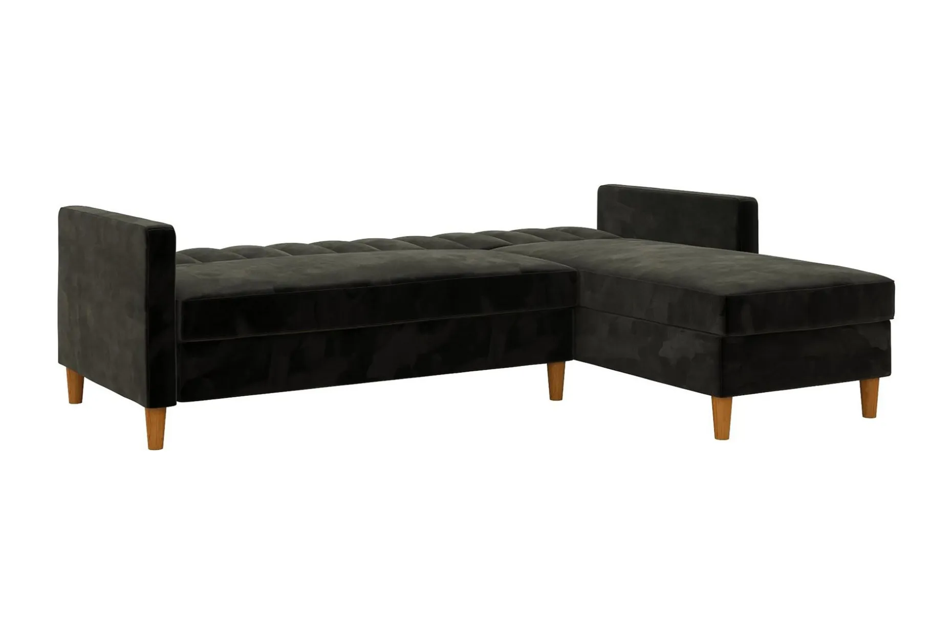 Celine 3-sits Divansovesofa Fløyel/Svart