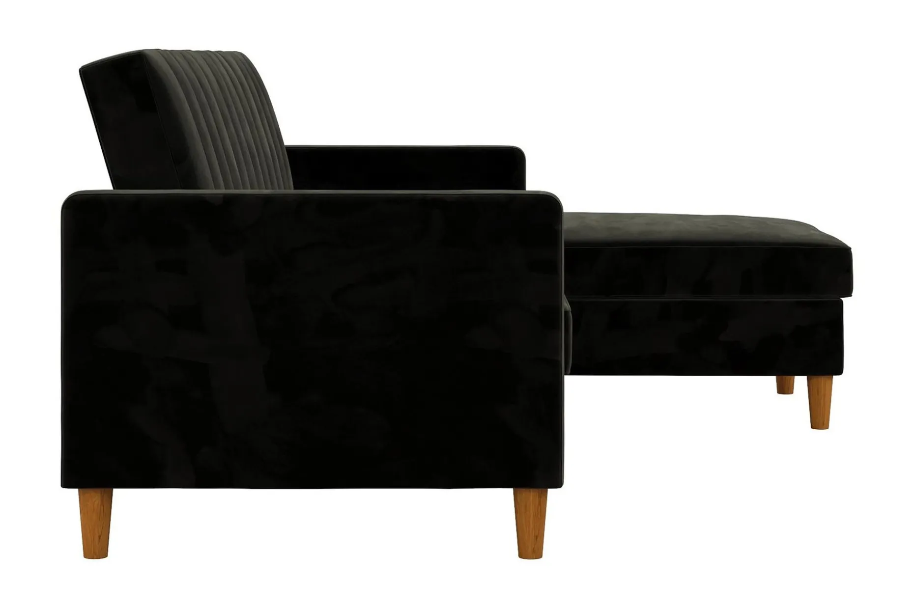 Celine 3-sits Divansovesofa Fløyel/Svart