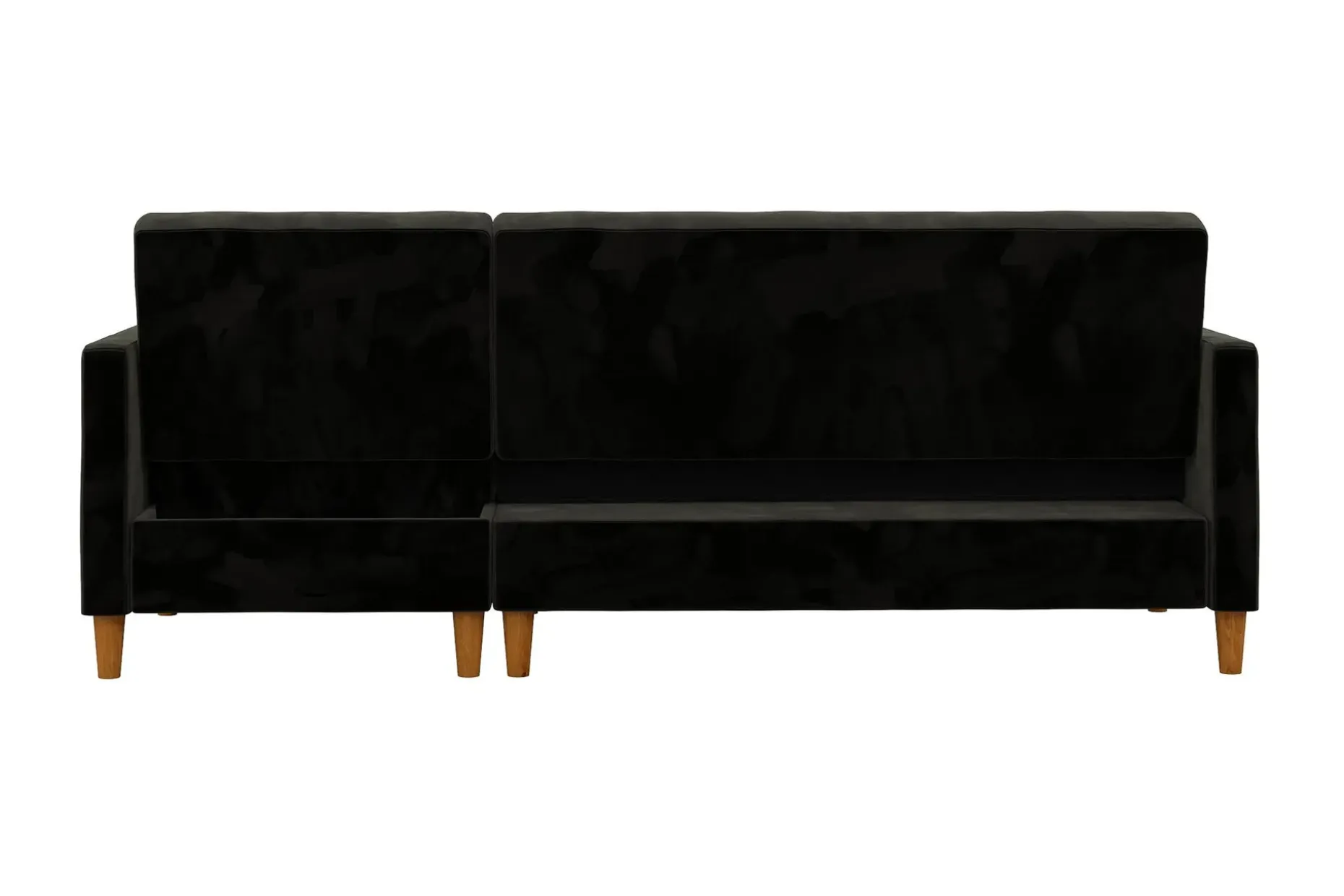 Celine 3-sits Divansovesofa Fløyel/Svart