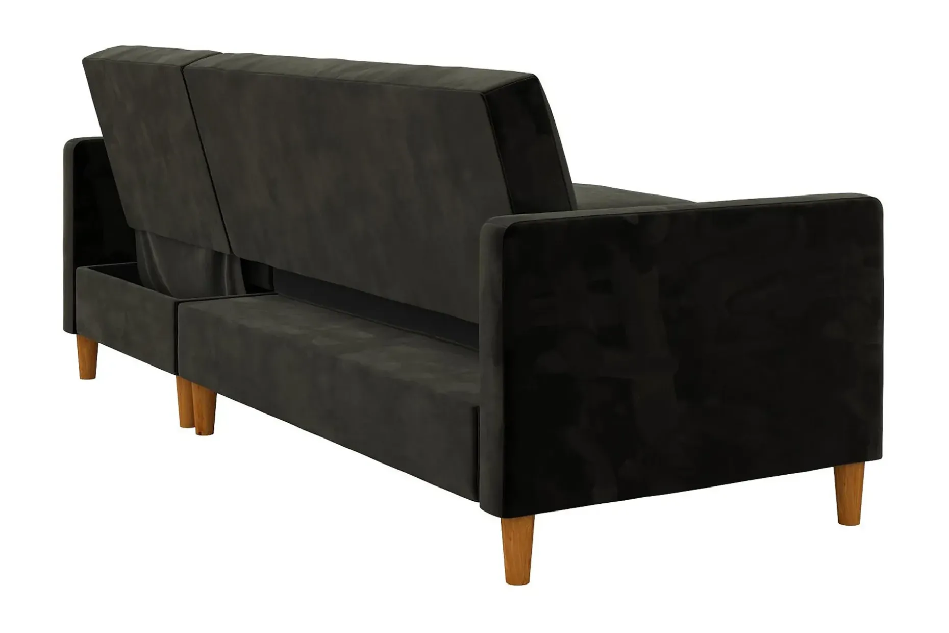 Celine 3-sits Divansovesofa Fløyel/Svart