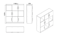 Celtigar Highboard 38x120 cm