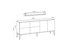 Cerreta Konsoll Sidebord 180 cm