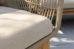 Chania sofagruppe 2-seters sofa + 2 lenestoler med bord utendørs