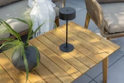 Chania sofagruppe 2-seters sofa + 2 lenestoler med bord utendørs