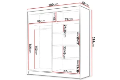 Chavez Garderobe 180x215 cm