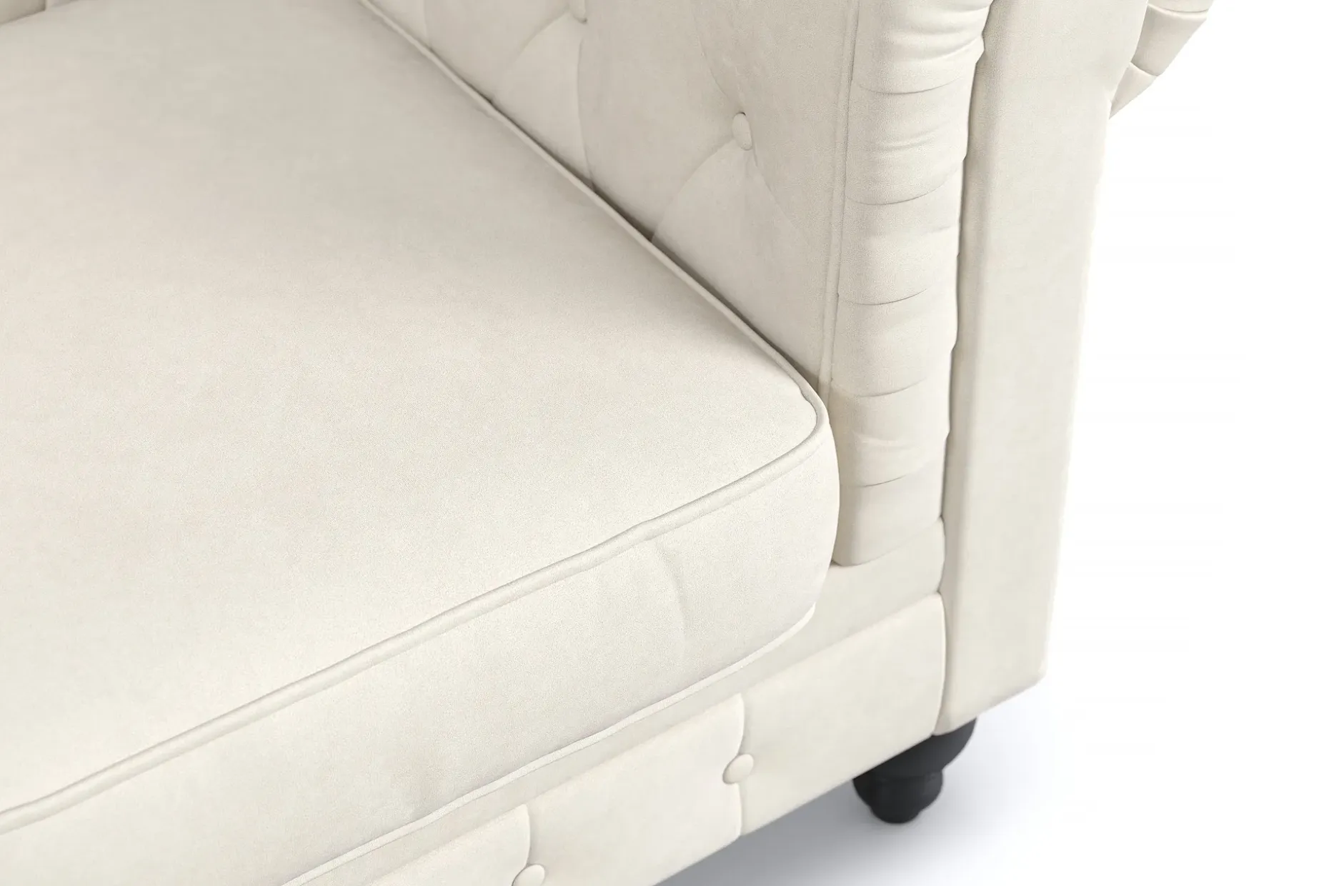 Chesterfield Lyx 3-seter Fløyelssofa – Dyp sofa
