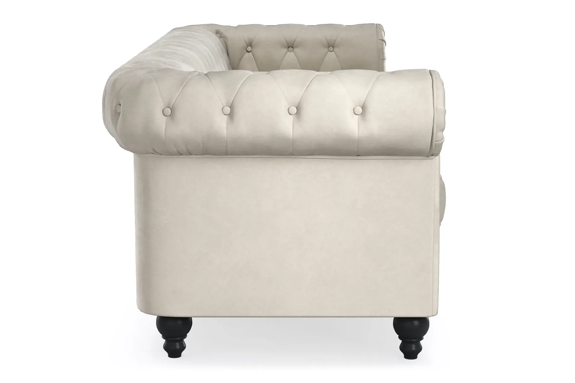 Chesterfield Lyx 3-seter Fløyelssofa – Dyp sofa