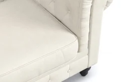Chesterfield Lyx 2-seter Fløyelssofa – Liten dyp sofa