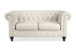 Chesterfield Lyx 2-seter Fløyelssofa – Liten dyp sofa