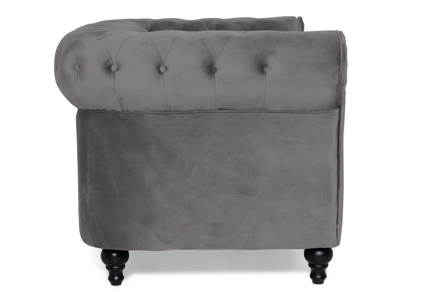 Chesterfield Lyx 2-seter Liten Fløyelssofa – Dyp sofa 160 cm bred