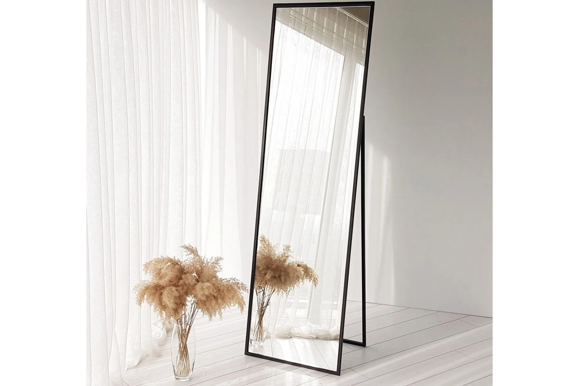 Cheval Mirror Svart