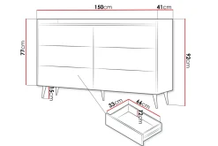 Chiku Kommode 150 cm
