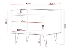 Chiku Nattbord 52 cm