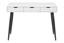 Citysea Skrivebord 110 cm med Oppbevaring 3 Skuffer