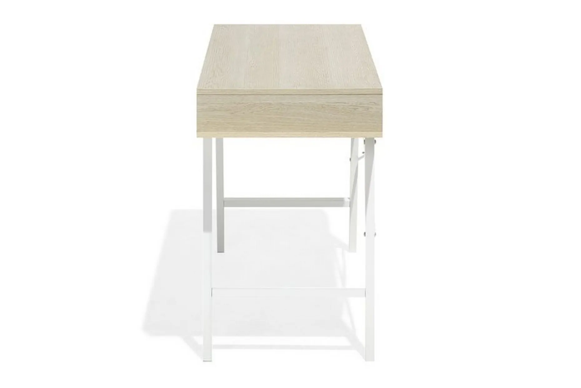 Clarita Skrivebord 120 cm med Oppbevaringshylle + 2 Skuffer