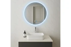 Clas Rundt Baderomsspeil med LED-belysning 100 cm