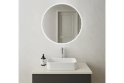 Clas Rundt Baderomsspeil med LED-belysning 100 cm
