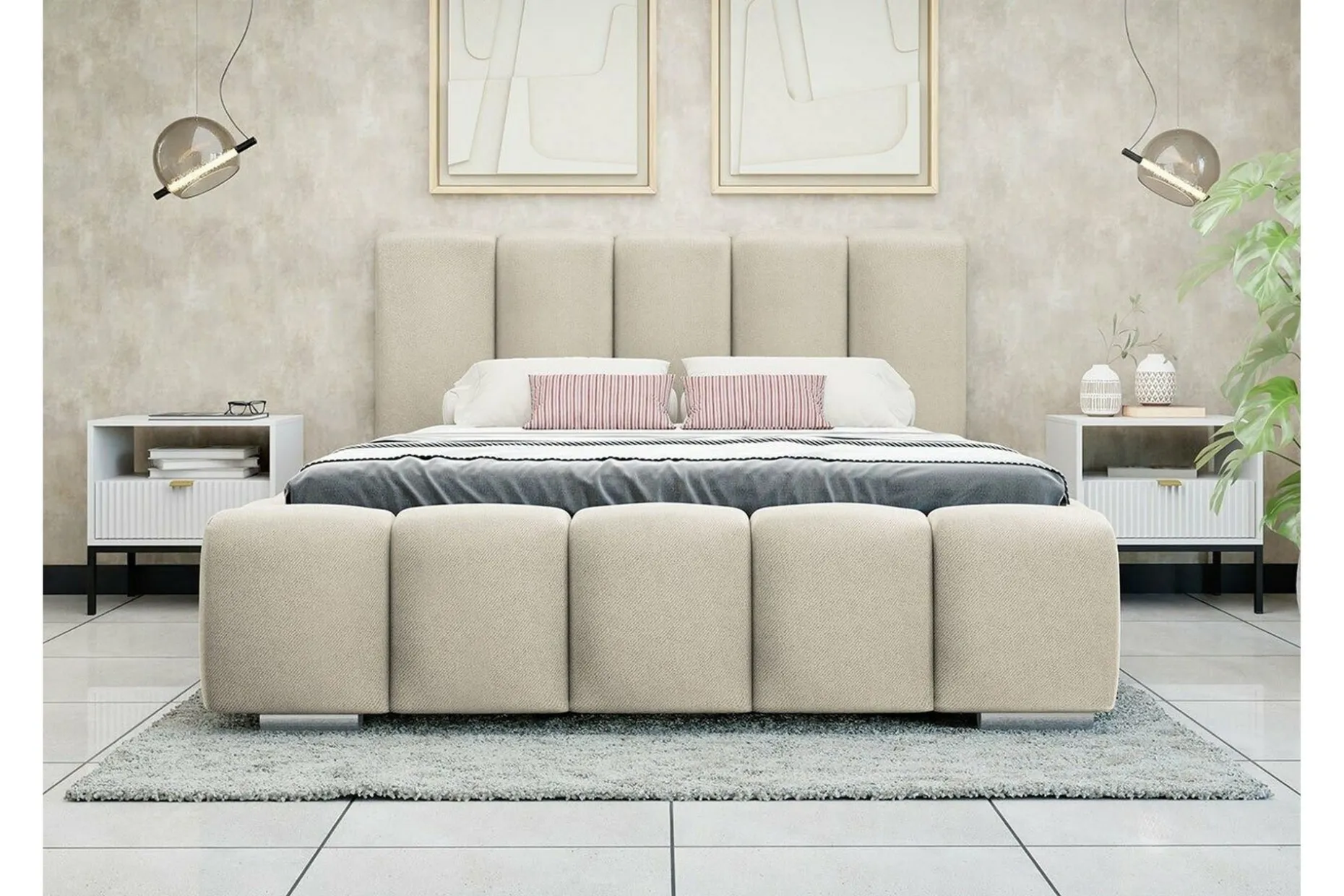 Cleaton Boblet Sengeramme 180x200 cm Med Oppbevaring