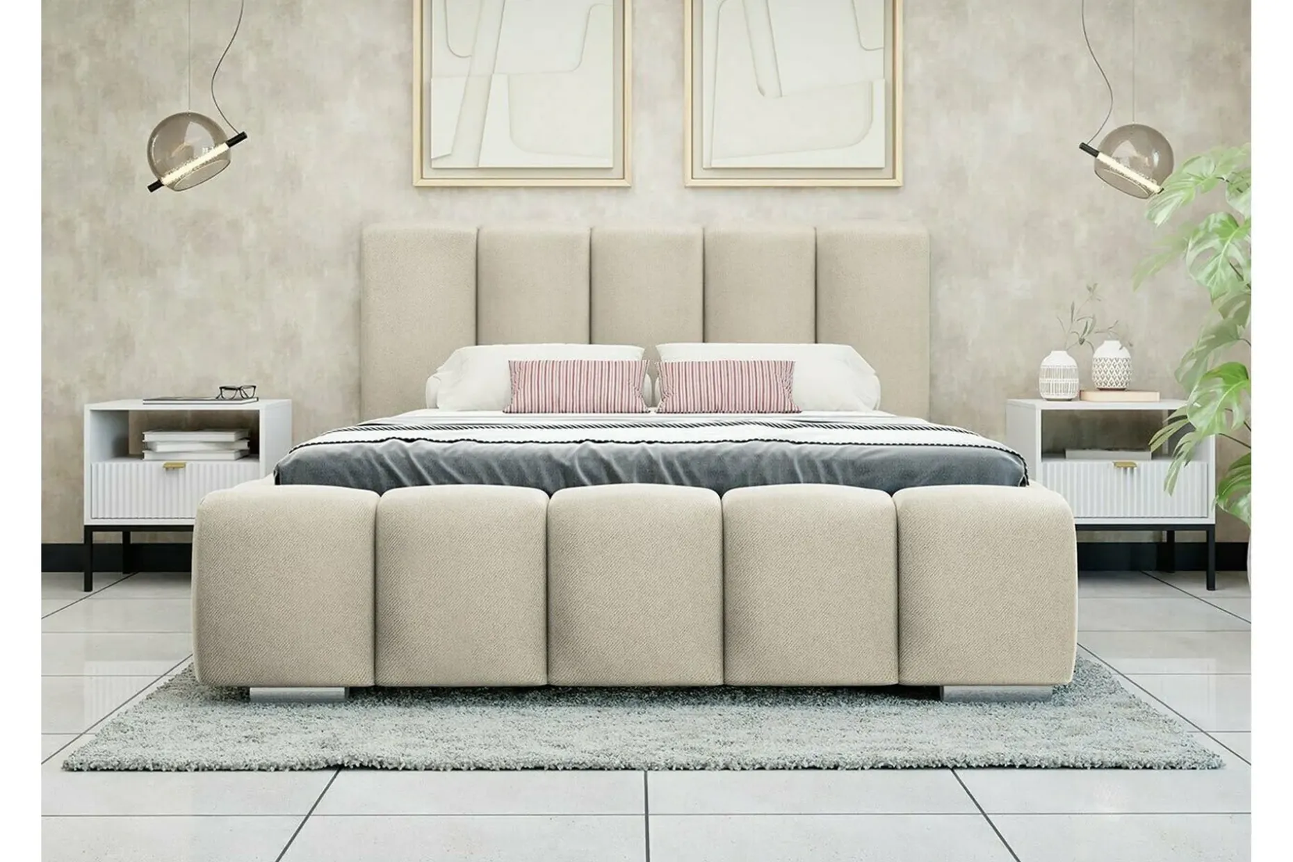 Cleaton Boblet Sengeramme 160x200 cm med Oppbevaring