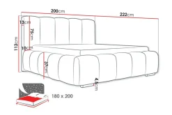 Cleaton Sengeramme 180x200 cm
