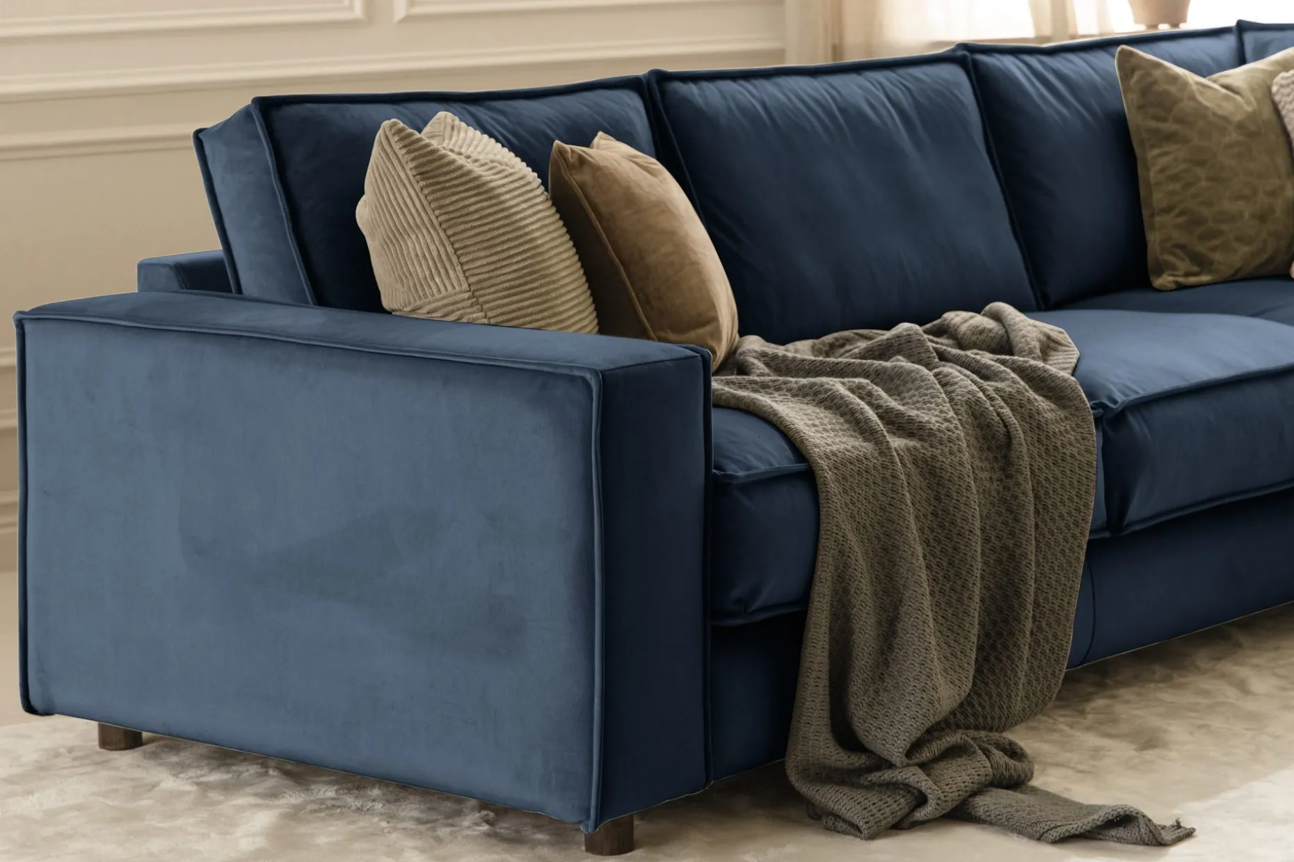 Cloudia Hjørnesofa Fløyel