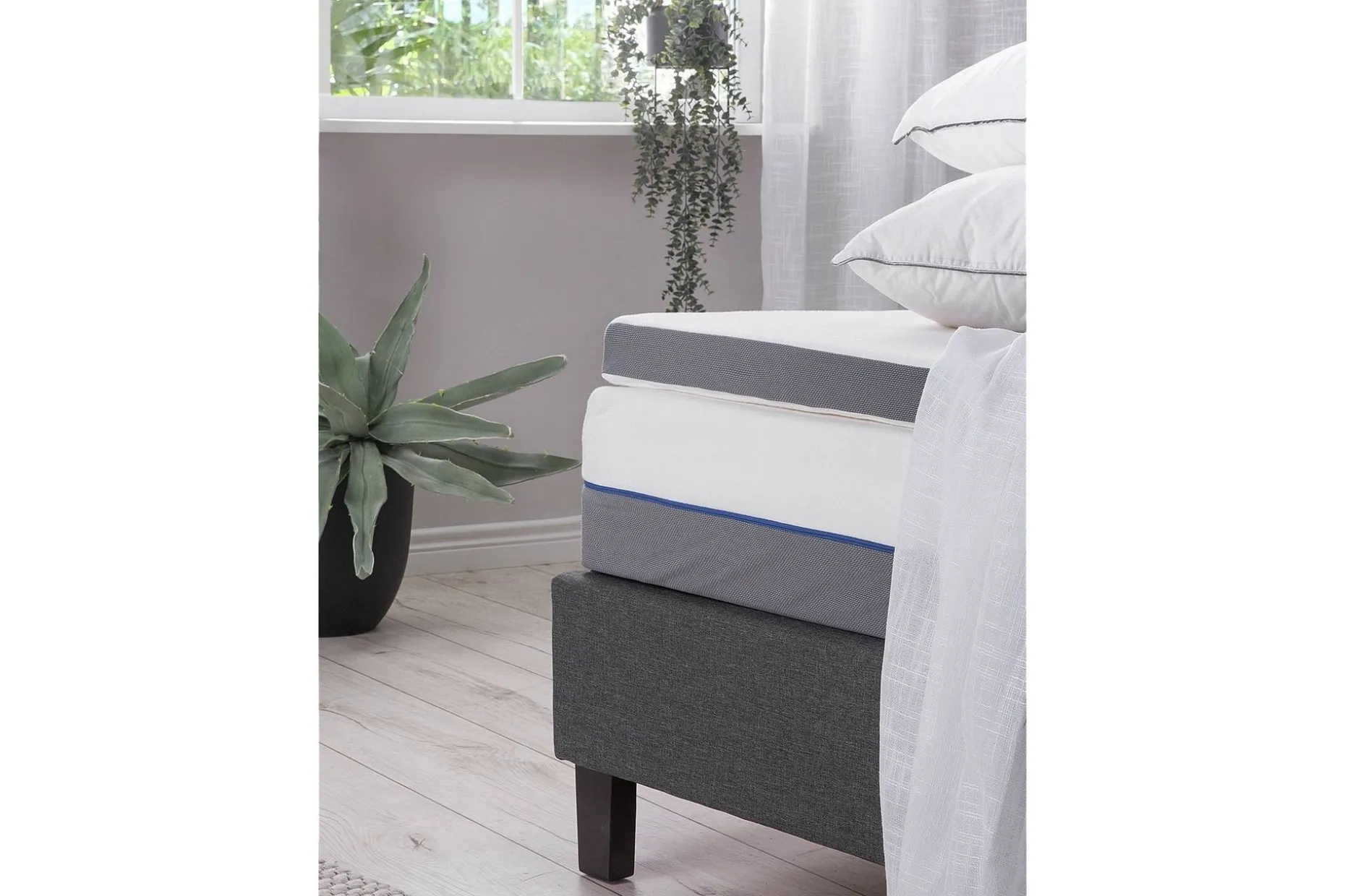 Comfy Overmadrass 160200 cm Hvit Hvit