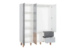 Concept Garderobe Hvit / Mørkegrå / gul