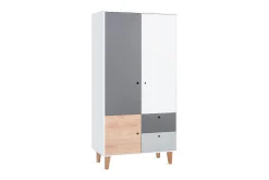 Concept Garderobe Hvit / Mørkegrå / Natur
