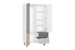 Concept Garderobe Hvit / Mørkegrå / Natur
