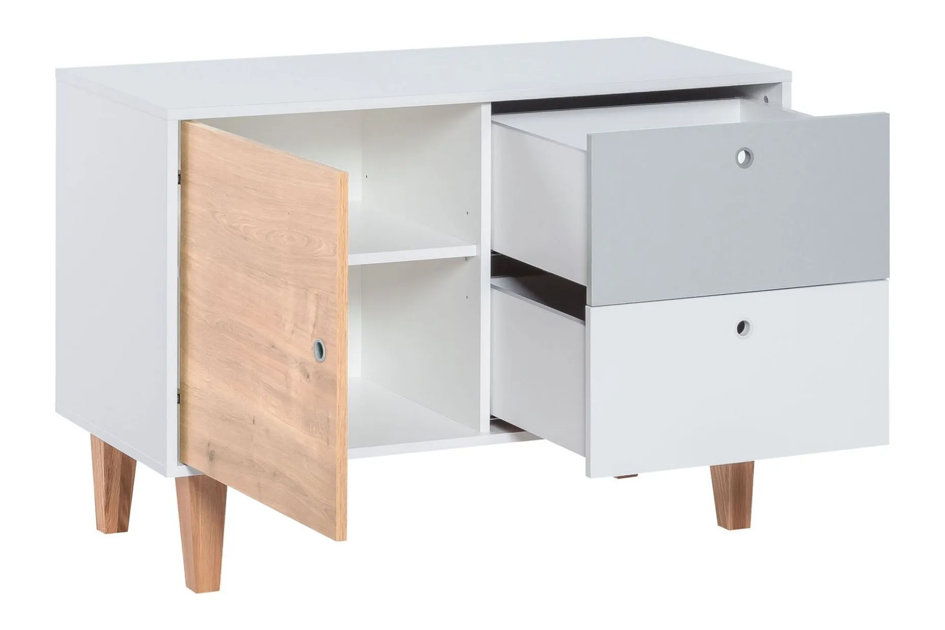 Concept Kommode Hvit / Grå / Rosa