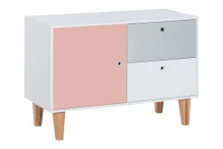 Concept Kommode Hvit / Grå / Rosa
