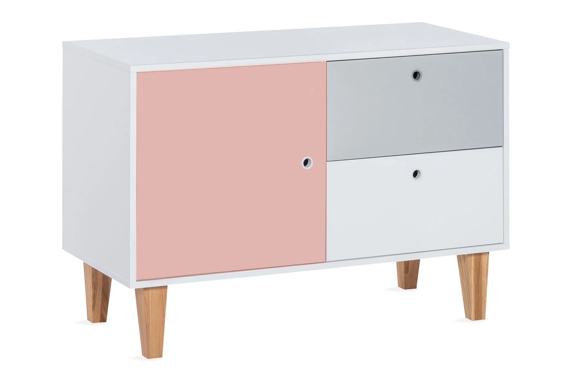 Concept Kommode Hvit / Grå / Rosa