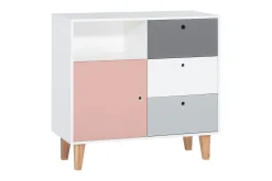 Concept Kommode Hvit / Grå / Rosa