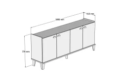 Console Eik|Marmor