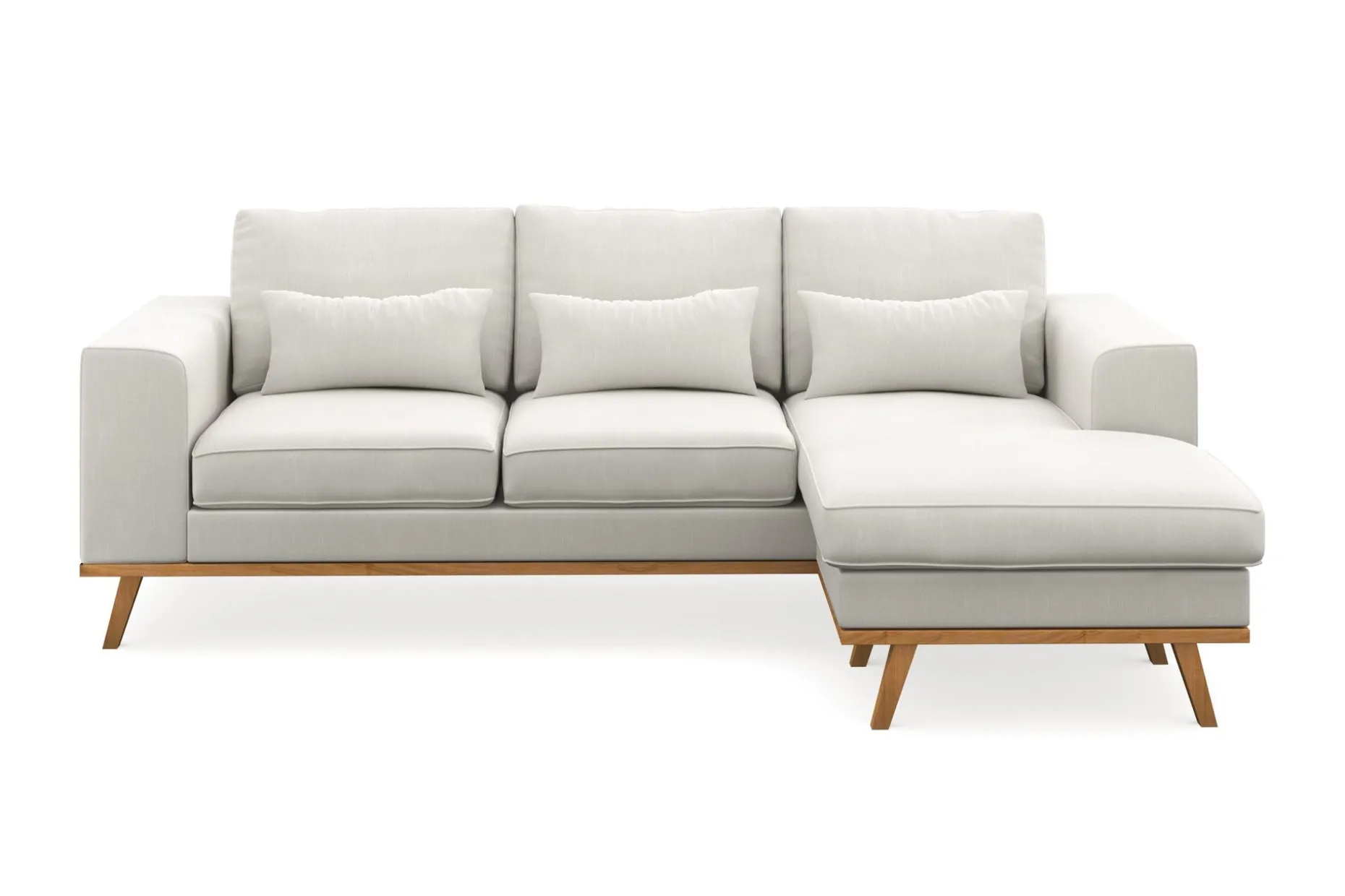 Copenhagen Compact 3-seters Vendbar L-formet Divansofa i Stoff