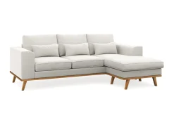 Copenhagen Compact 3-seters Vendbar L-formet Divansofa i Stoff