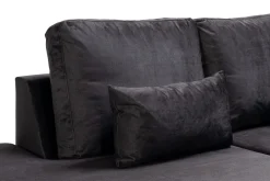 Copenhagen Compact 4-seters Venstrevendt U-formet Large Sofa med Divan og Sjeselong i Fløyel