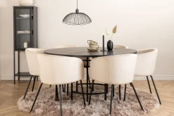 Copenhagen Matgruppe 140 cm Rund med 6 Berit stoler