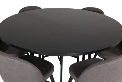 Copenhagen Spisegruppe 140 cm Rund med 6 Velvet Stoler