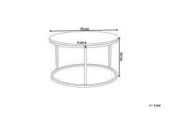 Coralla Sofabord 70 cm Rundt Marmormønster
