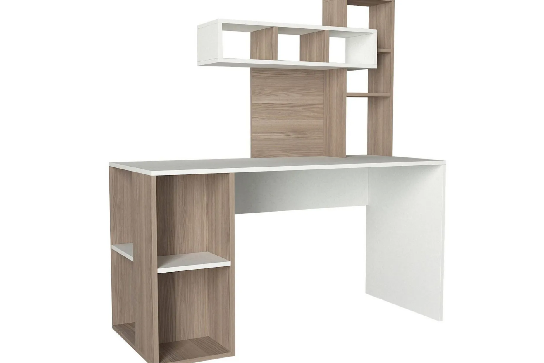 Coralle Skrivebord 140 cm med Oppbevaringshyller