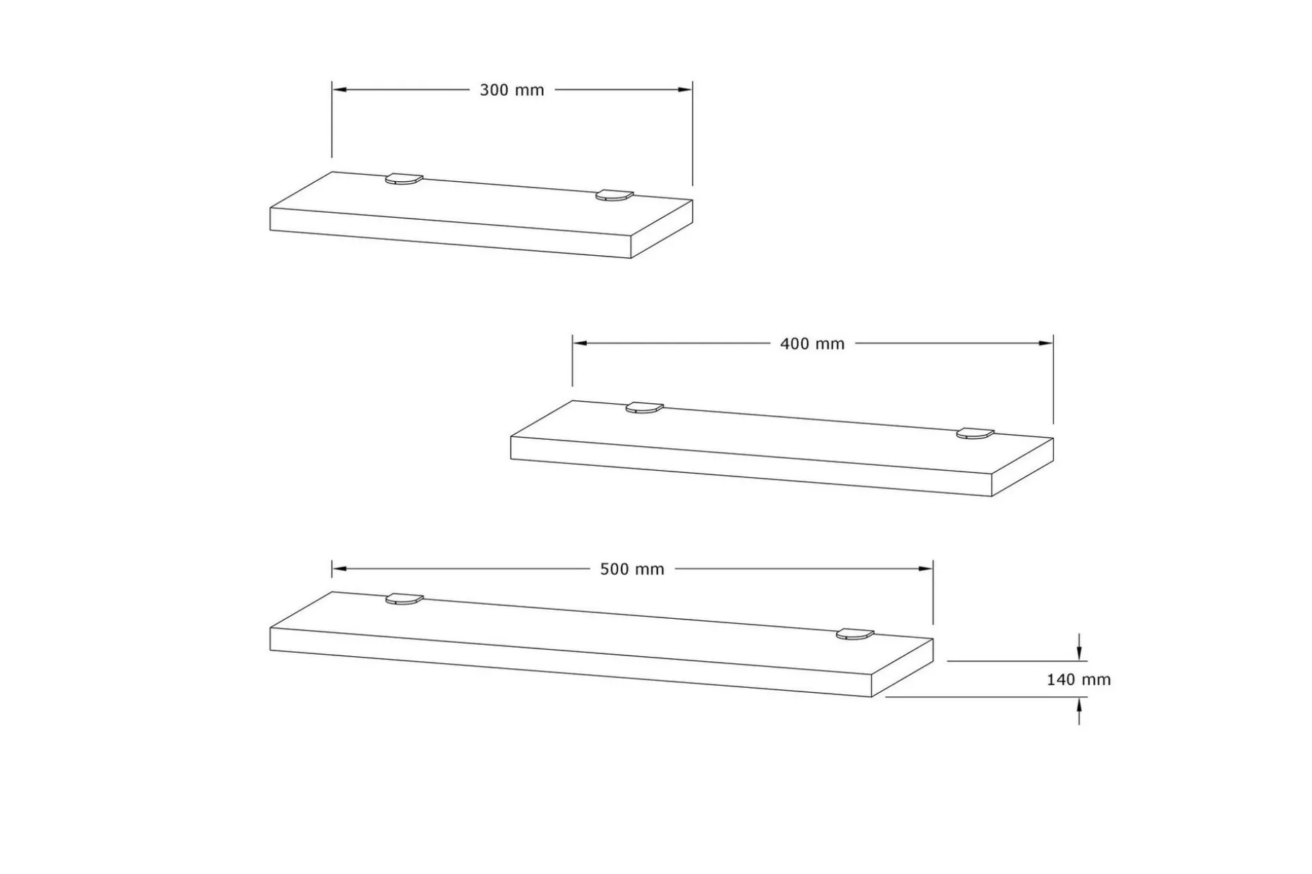 Cordin Vegghylle 2x30 cm 3 pk